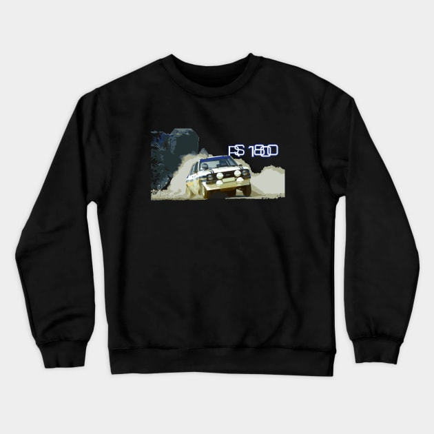 rs 1800 rally car wrc MkII Crewneck Sweatshirt by cowtown_cowboy